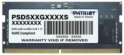 Модуль памяти SODIMM 16GB DDR5-4800 PSD516G480081S PATRIOT