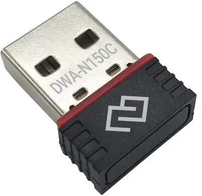 Адаптер Wi-Fi DIGMA DWA-N150C, 802.11b/g/n, 2.4 ГГц, до 150 Мбит/с, USB