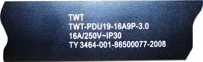 Блок распределения питания Lanmaster TWT-PDU19-16A9P-3.0 гор.размещ. 9xSchuko базовые 16A Schuko 3м