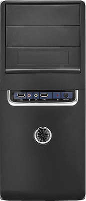Корпус Miditower ATX FOX 2801-BS, 450W, Черный