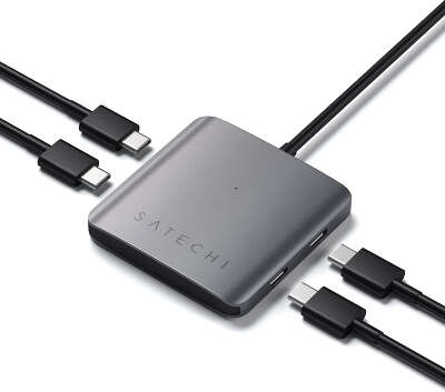 Адаптер Satechi Aluminum USB-C Hub, Space Grey [ST-UC4PHM]