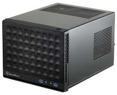 Корпус Silverstone SST-SG13B Sugo Mini-ITX Compact Computer Cube Case, Mesh Front Panel, black, RTL {4}