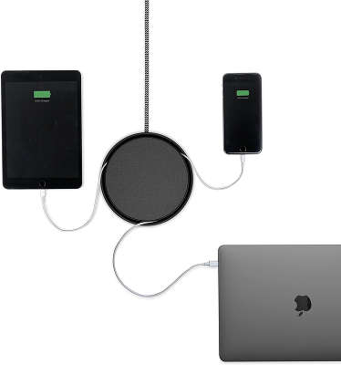 Зарядное устройство Native Union Eclipse Charger, 3xUSB, 7.8A, Grey [EC-GRY-FB-EU]