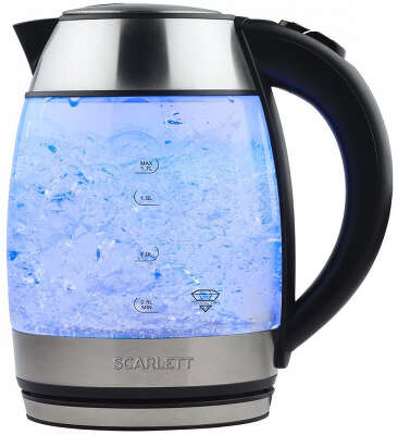 Чайник электрический Scarlett SC-EK27G94 1.7л. 2200Вт нержавеющая сталь корпус: стекло/металл (EK27G94)