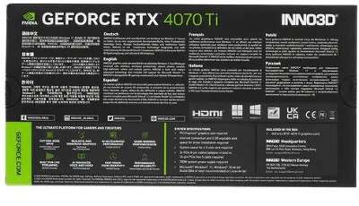 Видеокарта Inno3D NVIDIA nVidia GeForce RTX 4070Ti X3 OC 12Gb DDR6X PCI-E HDMI, 3DP