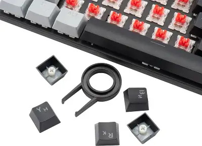 Клавиатура Оклик K600X механическая черный/серый USB Multimedia for gamer LED кабель 1.8м