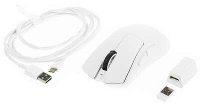 Мышь Razer DeathAdder V3 Pro белый оптическая 30000dpi беспров. USB-C 5but (RZ01-04630200-R3G1)