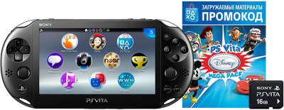 Игровая приставка Sony PS Vita 2000 Slim + Карта памяти 16 Гб + Disney Mega Pack PSN код