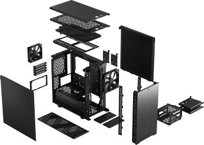 Корпус Fractal Design Define 7 Mini Black Solid, черный, mATX, Без БП (FD-C-DEF7M-01)