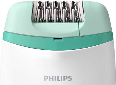 Эпилятор Philips BRE224/00 скор.:2 насад.:1 белый/мятный