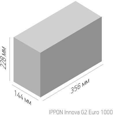 Источник бесперебойного питания Ippon Innova G2 Euro 1000 900Вт 1000ВА черный