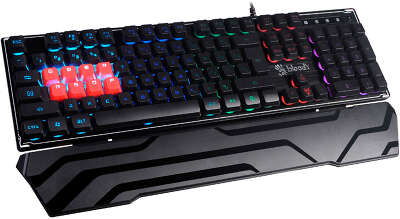 Клавиатура A4Tech Bloody B3370R черный USB Multimedia for gamer LED (подставка для запястий)
