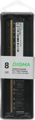 Память DDR3 8GB 1600MHz Digma DGMAD31600008D RTL PC3-12800 CL11 DIMM UDIMM 240-pin 1.35В dual rank Ret