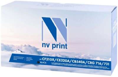 NVPrint CF210X/CE320A/CB540A/Canon 716/731 Картридж для HP LaserJet Color Pro M251n/nw/M276n/nw/CP1525n/nw/CM1415fn/fnw/CP1215/CM1312/nfi/ Canon i-SENSYS LBP5050n/MF8030Cn/ LBP-7100 (2200K) Black