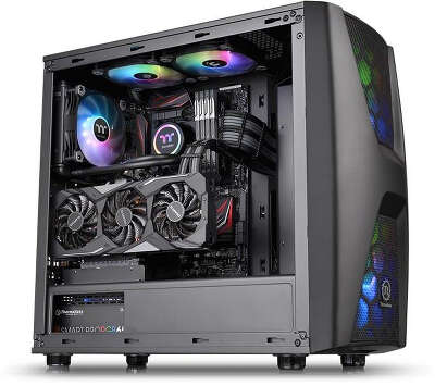 Корпус Thermaltake Commander C34 TG ARGB, черный, ATX, Без БП (CA-1N5-00M1WN-00)