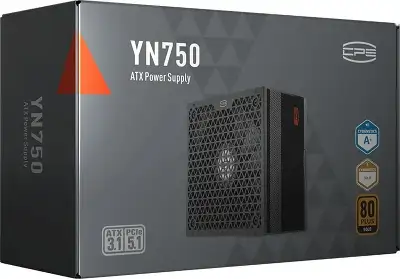 Блок питания PcCooler ATX 750W YN750 80+ gold (20+4pin) APFC 135mm fan 6xSATA Cab Manag RTL