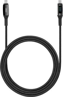 Кабель зарядный и дата TTEC AlumiCable LCD USB-C – USB-C 100W PD/QC Fast Charging&Data Cable. Длина: 150 см. Цвет: черный