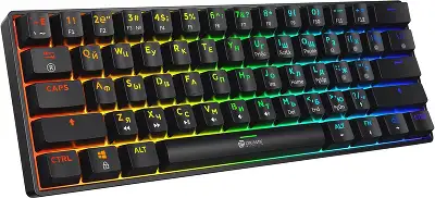 Клавиатура Оклик K713X механическая черный USB Multimedia for gamer LED