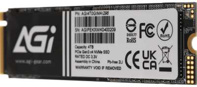 Твердотельный накопитель SSD AGI AI298 M.2 PCIe 4TB RETAIL-Color Box