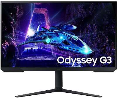 Монитор 32" SAMSUNG S32DG300EI Odyssey G3 G30D FHD Black (VA, 1920x1080, HDMI+DP, 1 ms, 178°/178°, 250 cd/m, 3000:1, 180Hz, Pivot)