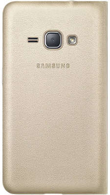 Чехол-книжка Samsung для Samsung Galaxy J1(2016) EF-WJ120P, золотой (EF-WJ120PFEGRU)