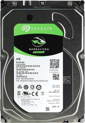 Жесткий диск SATA-3 4TB [ST4000DM004] Seagate Barracuda, 5400rpm, 256MB 3.5"
