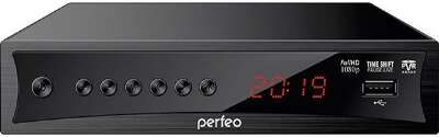 Perfeo DVB-T2/C приставка "CONSUL" для цифр.TV, Wi-Fi, IPTV, HDMI, 2 USB, DolbyDigital, пульт ДУ [PF_A4413]