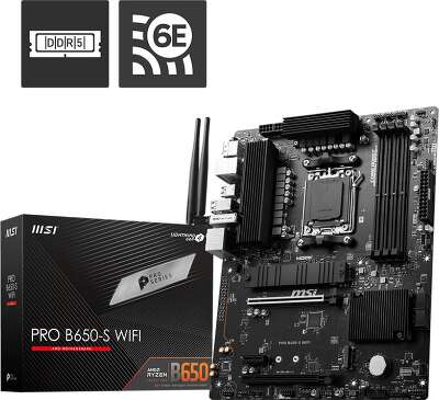Материнская плата ATX LGAAM5 MSI PRO B650-S WIFI