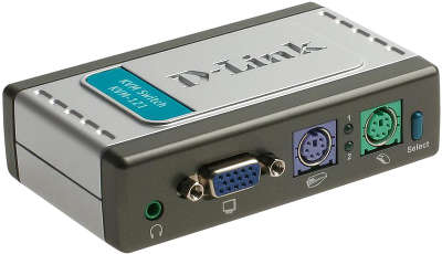 Переключатель электронный D-Link KVM-121, 2 компьютера - 1 монитор,мышь, клавиатура, звук
