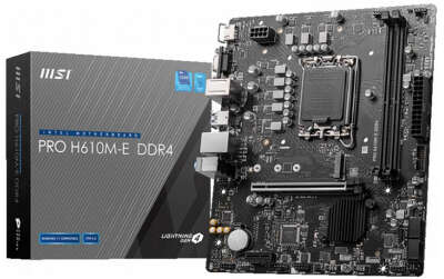 Материнская плата MSI PRO H610M-E (LGA1700/H610/2xDDR5/mATX/VGA, HDMI) (PRO H610M-E)