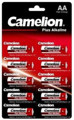 Camelion Plus Alkaline BL1x10  LR6 отрывные (LR6-BP1x10P, батарейка,1.5В) (10 шт. в уп-ке)