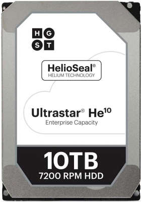 Жесткий диск WD SATA-III 10Tb 0F27454 HUH721010ALE604 Ultrastar HE10 (7200rpm) 256Mb 3.5"
