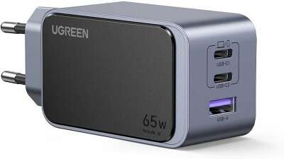Зарядное устройство UGREEN X553 (35042) Nexode S 65W USB-A+2*USB-C GaN Tech Fast Charger EU. Цвет: серый