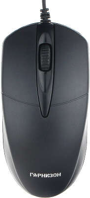 Мышь Гарнизон GM-220XL, USB, чип- Х, черный, 2 метра,1000 DPI, 2кн.+колесо-кнопка