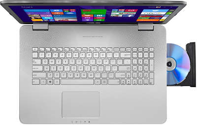 Ноутбук ASUS N751Jk 17.3" FHD/ i7-4710HQ/16/1000+128SSD/GTX850M 2G/Multi/ WF/BT/CAM/ W8.1