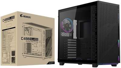 Корпус для ПК Gigabyte AORUS C400G MidTower, ATX, USB-C x1, USB 3.0 x2, Audio I/O, Black,TG