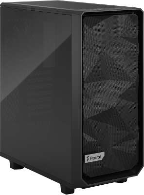 Корпус Fractal Design Meshify 2 Compact Dark, черный, ATX, Без БП (FD-C-MES2C-02)