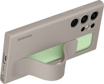 Чехол (клип-кейс) Samsung для Samsung Galaxy S24 Ultra Standing Grip Case S24 Ultra серо-коричневый (EF-GS928CUEGRU)