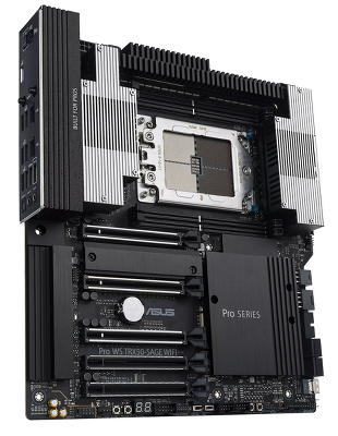 Материнская плата ASUS PRO WS TRX50-SAGE WIFI, AMD TRX50, 4*DDR5, 4*SATA, 3*M.2, 6*USB 3.2, 2*USB 2.0,Type-C, 5*PCIx16, CEB; 90MB1FZ0-M0EAY0