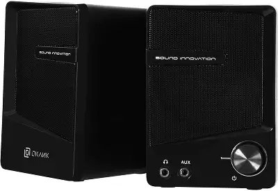Колонки Оклик OK-126 2.0 черный 6Вт
