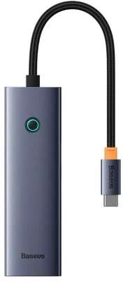 Концентратор BASEUS UltraJoy Series 4в1 USB-C->4*USB 3.0, серый