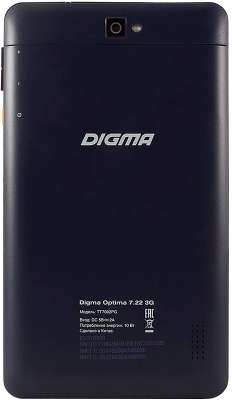 Планшет Digma Optima 7.22 3G MTK8312CW (1.3) 2C/RAM512Mb/ROM8Gb 7" TFT 1024x600/3G/WiFi/BT/2Mpix/0.3Mpix/GPS/A