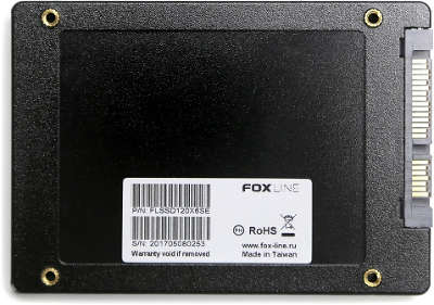 Твердотельный накопитель SSD 2.5" SATA III 120GB Foxline [FLSSD120X6SE] 3D MLC