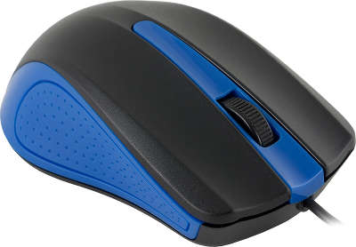 Мышь USB Oklick 225M 1200 dpi, чёрная/синяя