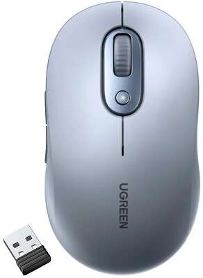 Мышь беспроводная UGREEN M556 (75129) Multi-mode Wireless Mouse BT&GHz. Цвет: серый