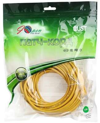 Патч-корд Premier ANP511_15M_Y UTP 4 пары cat.5E CCA molded 15м желтый outdoor RJ-45 (m)-RJ-45 (m)