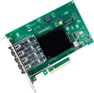 Сетевой адаптер Intel Ethernet Converged Network Adapter X710-DA4, 10Gb Quad Ports SFP+, open optics, transivers not included, LP and FH brackets included (analog X710DA4G2P5, X710DA4FHBLK, EX710DA4G1P5)