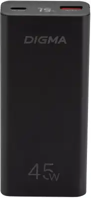 Мобильный аккумулятор Digma DGPF10E 10000mAh QC3.0/PD3.0 45W 4.5A USB-A/USB-C черный (DGPF10E45ABK)