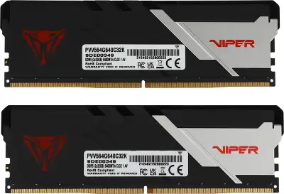 Набор памяти DDR5 DIMM 2x32Gb DDR6400 Patriot Memory Viper Venom (PVV564G640C32K)