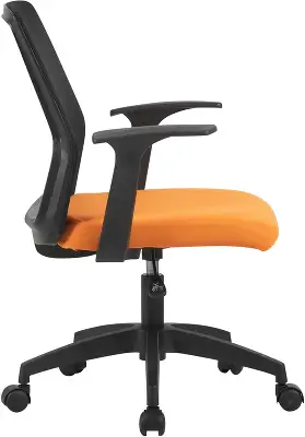 Кресло Cactus CS-MC222-BKOR черный сиденье оранжевый сетка/ткань низк.спин. крестов. пластик пластик черный